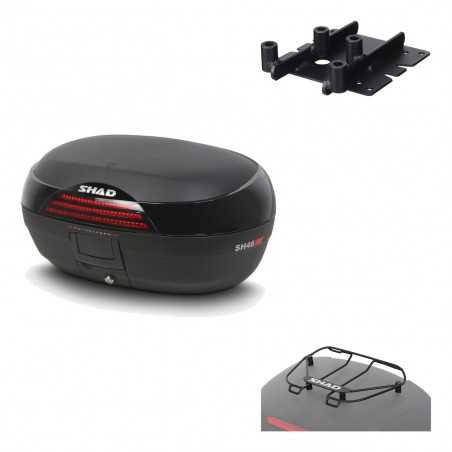 SHAD Baul trasero + herraje montaje parrilla portabultos superior SH46 SH 46 NEW MODEL KIT-183337