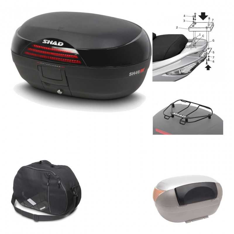 Rear trunk + mounting hardware + accessories  SH46 SH 46 NEW MODEL