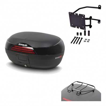 SHAD Baul trasero + herraje montaje parrilla portabultos superior SH46 SH 46 NEW MODEL KIT-183489