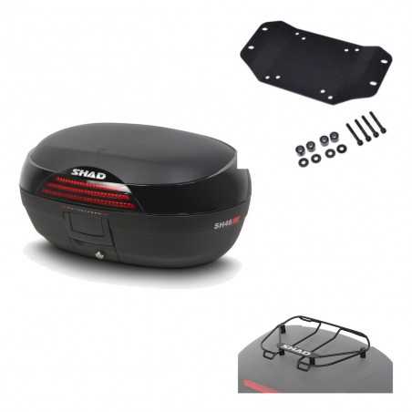 SHAD Baul trasero + herraje montaje parrilla portabultos superior SH46 SH 46 NEW MODEL KIT-183193