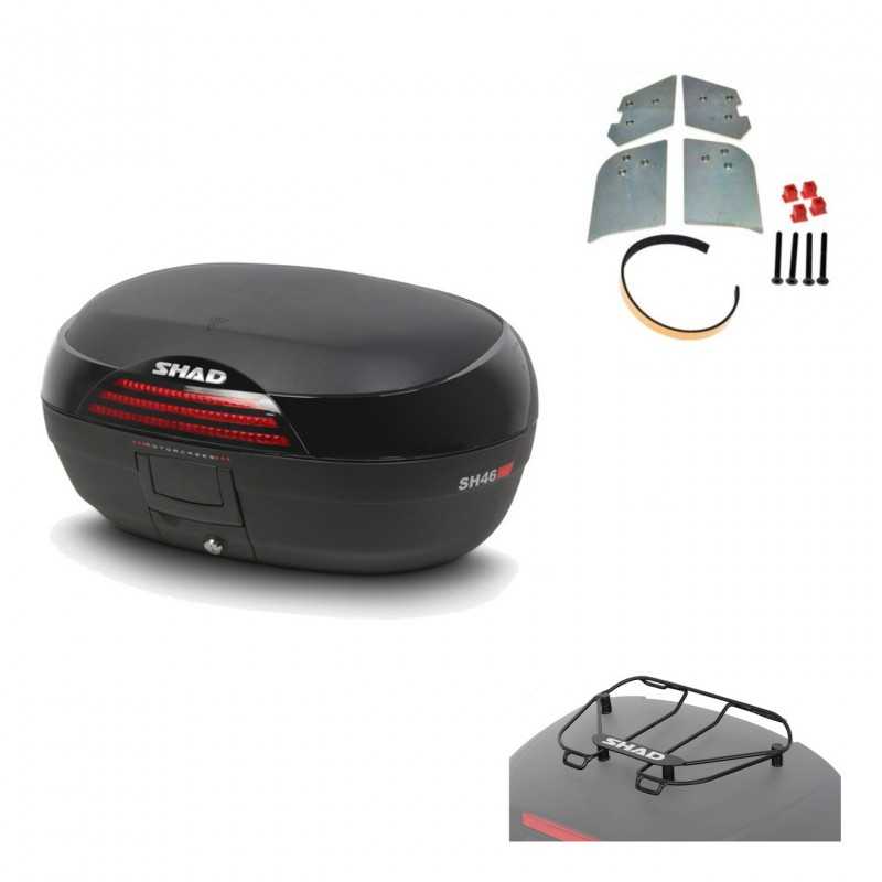 SHAD Baul trasero + herraje montaje parrilla portabultos superior SH46 SH 46 NEW MODEL KIT-183545