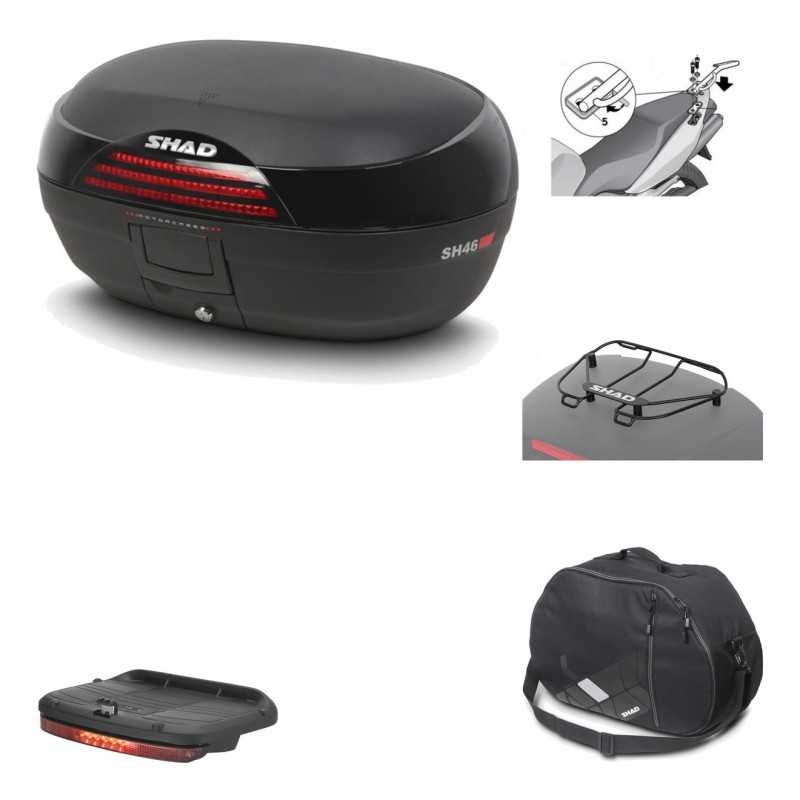 Rear trunk + mounting hardware + accessories  SH46 SH 46 NEW MODEL