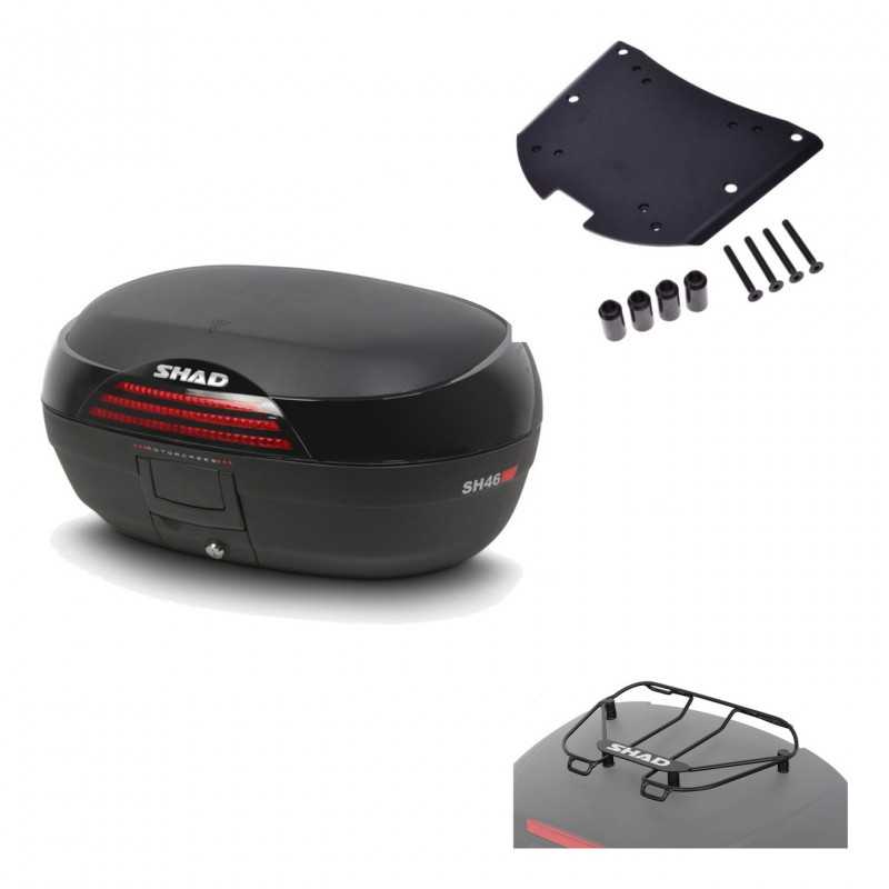 SHAD Baul trasero + herraje montaje parrilla portabultos superior SH46 SH 46 NEW MODEL KIT-183449