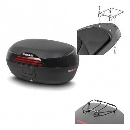 SHAD Baul trasero + herraje montaje parrilla portabultos superior SH46 SH 46 NEW MODEL KIT-183601