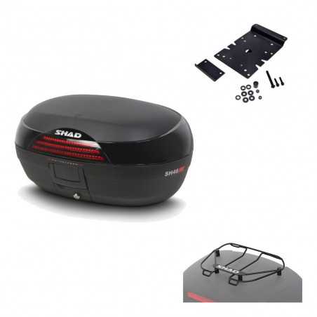 SHAD Baul trasero + herraje montaje parrilla portabultos superior SH46 SH 46 NEW MODEL KIT-183561