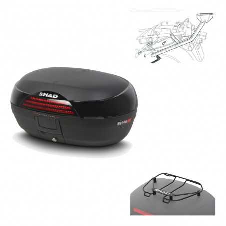 SHAD Baul trasero + herraje montaje parrilla portabultos superior SH46 SH 46 NEW MODEL KIT-183361