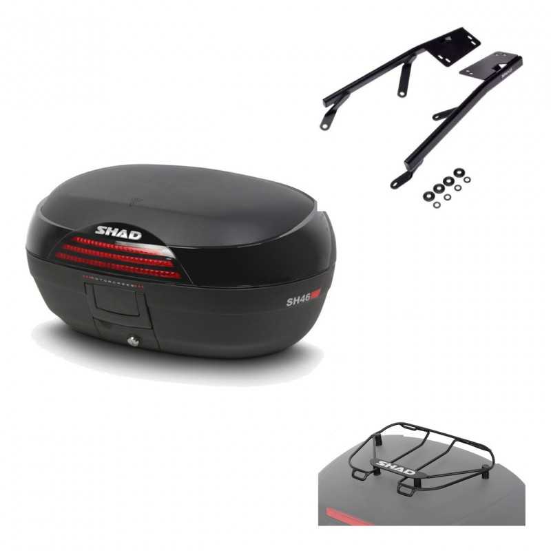 SHAD Baul trasero + herraje montaje parrilla portabultos superior SH46 SH 46 NEW MODEL KIT-183217