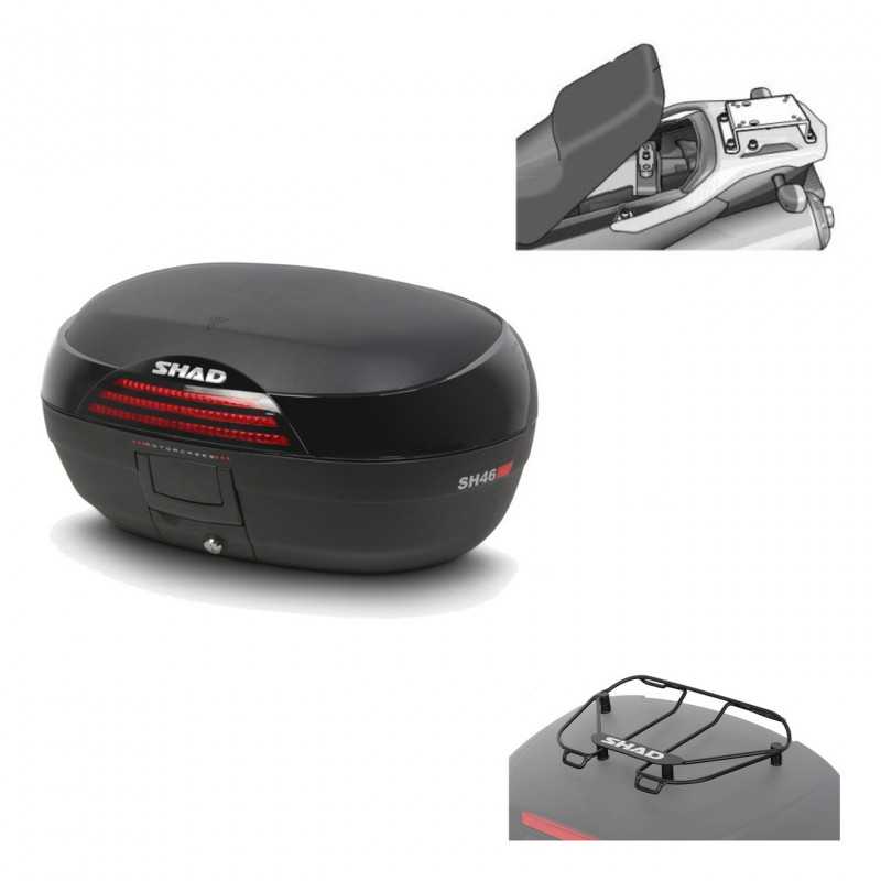 SHAD Baul trasero + herraje montaje parrilla portabultos superior SH46 SH 46 NEW MODEL KIT-183417
