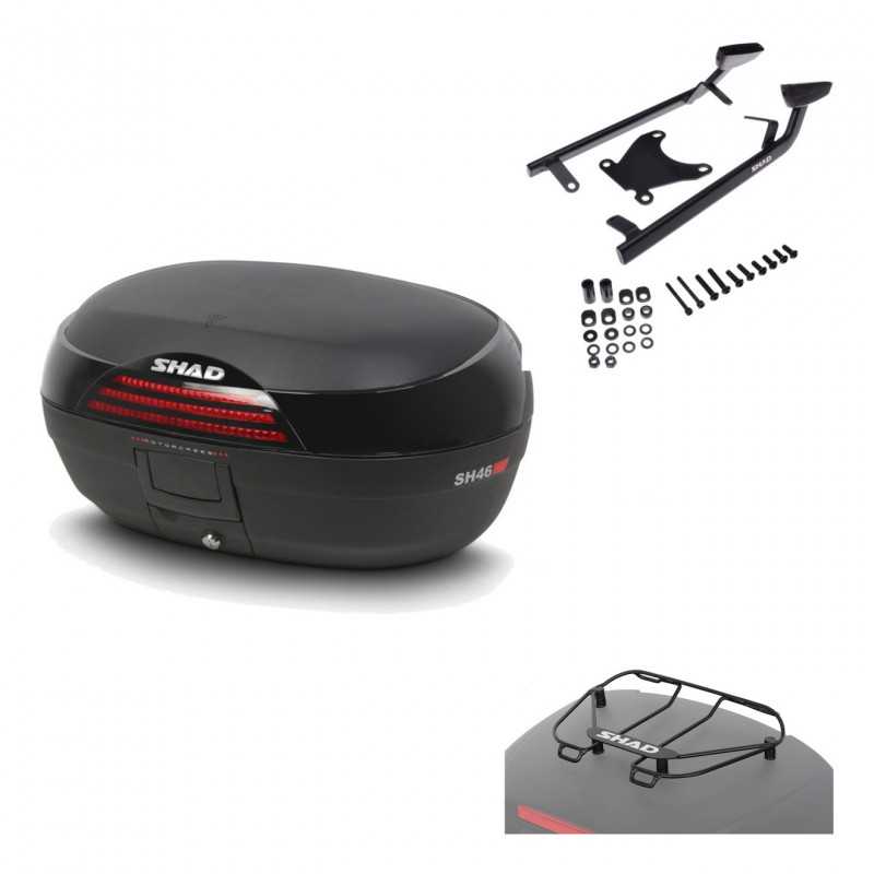 SHAD Baul trasero + herraje montaje parrilla portabultos superior SH46 SH 46 NEW MODEL KIT-183369