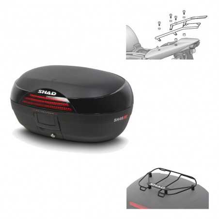 SHAD Baul trasero + herraje montaje parrilla portabultos superior SH46 SH 46 NEW MODEL KIT-183569