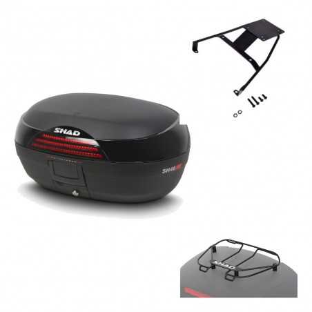 SHAD Baul trasero + herraje montaje parrilla portabultos superior SH46 SH 46 NEW MODEL KIT-183617