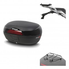 SHAD Baul trasero + herraje montaje parrilla portabultos superior SH46 SH 46 NEW MODEL KIT-184073