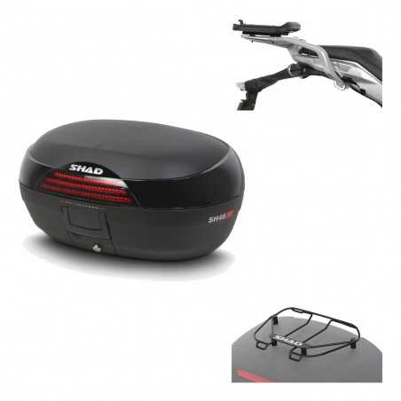 SHAD Baul trasero + herraje montaje parrilla portabultos superior SH46 SH 46 NEW MODEL KIT-184073