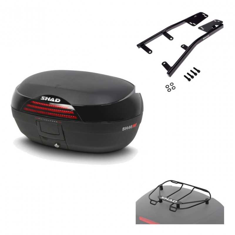SHAD Baul trasero + herraje montaje parrilla portabultos superior SH46 SH 46 NEW MODEL KIT-183681