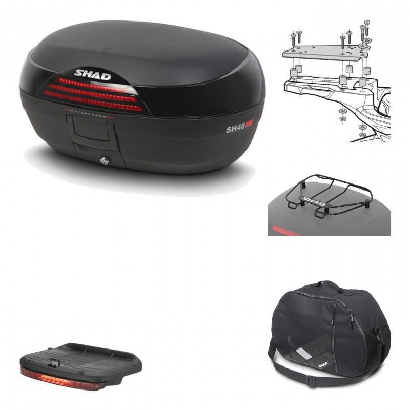Rear trunk + mounting hardware + accessories  SH46 SH 46 NEW MODEL
