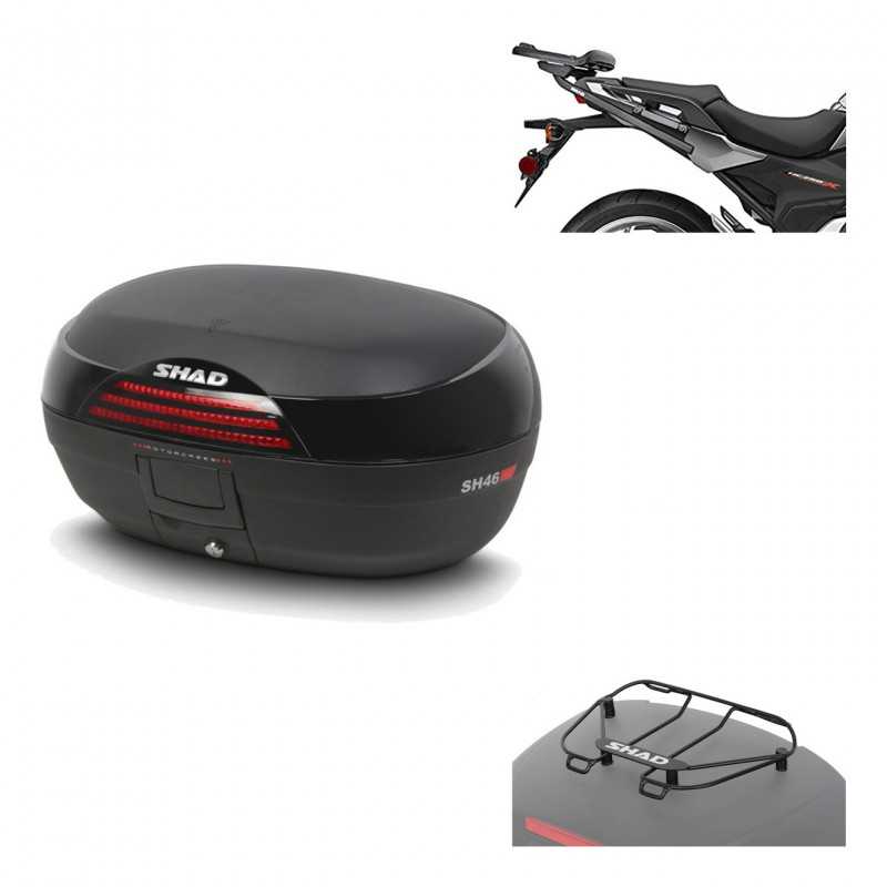 SHAD Baul trasero + herraje montaje parrilla portabultos superior SH46 SH 46 NEW MODEL KIT-183833