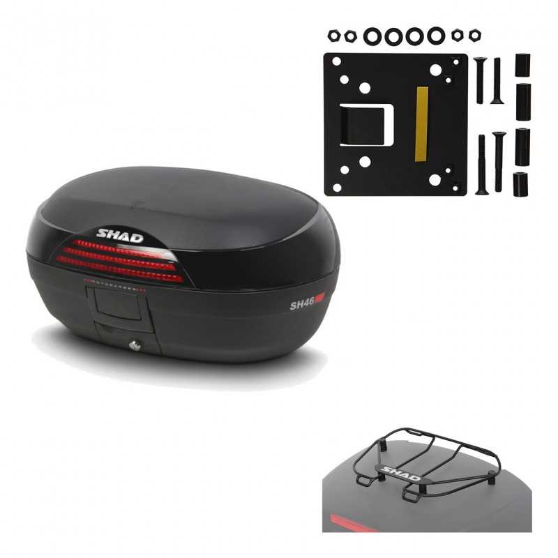 SHAD Baul trasero + herraje montaje parrilla portabultos superior SH46 SH 46 NEW MODEL KIT-183793