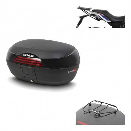 SHAD Baul trasero + herraje montaje parrilla portabultos superior SH46 SH 46 NEW MODEL KIT-184057