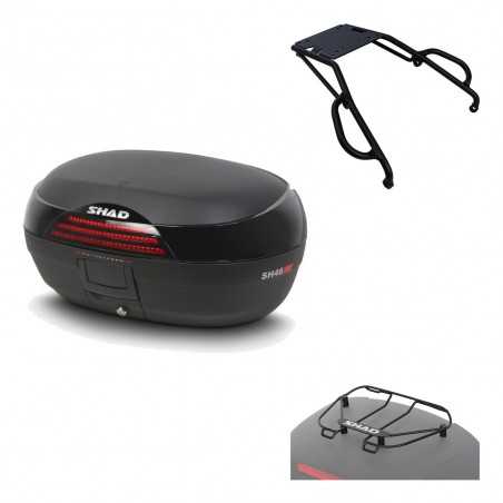 SHAD Baul trasero + herraje montaje parrilla portabultos superior SH46 SH 46 NEW MODEL KIT-183705