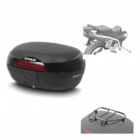 SHAD Baul trasero + herraje montaje parrilla portabultos superior SH46 SH 46 NEW MODEL KIT-183657