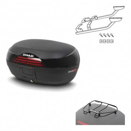 SHAD Baul trasero + herraje montaje parrilla portabultos superior SH46 SH 46 NEW MODEL KIT-183857