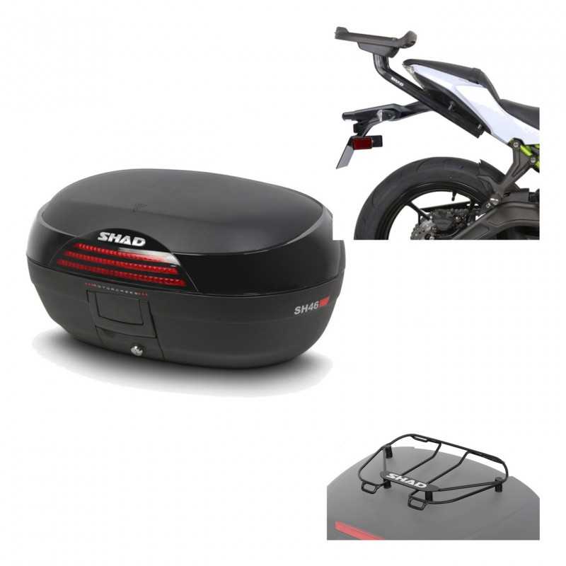 SHAD Baul trasero + herraje montaje parrilla portabultos superior SH46 SH 46 NEW MODEL KIT-183913