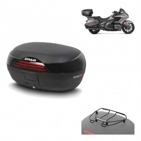 SHAD Baul trasero + herraje montaje parrilla portabultos superior SH46 SH 46 NEW MODEL KIT-184121