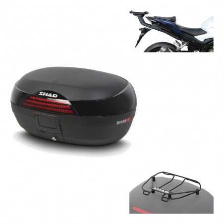 SHAD Baul trasero + herraje montaje parrilla portabultos superior SH46 SH 46 NEW MODEL KIT-184281