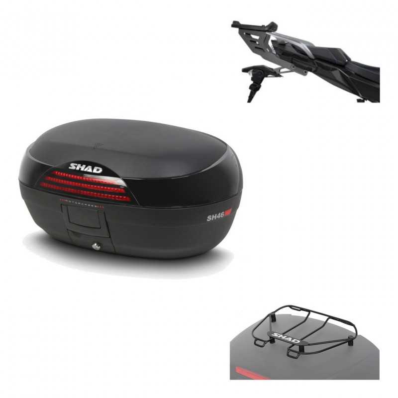 SHAD Baul trasero + herraje montaje parrilla portabultos superior SH46 SH 46 NEW MODEL KIT-184233