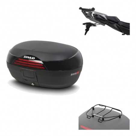 SHAD Baul trasero + herraje montaje parrilla portabultos superior SH46 SH 46 NEW MODEL KIT-184233