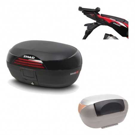 SHAD Baul trasero + herraje montaje respaldo de pasajero SH46 SH 46 NEW MODEL KIT-184485