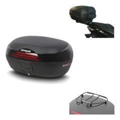 SHAD Baul trasero + herraje montaje parrilla portabultos superior SH46 SH 46 NEW MODEL KIT-184585