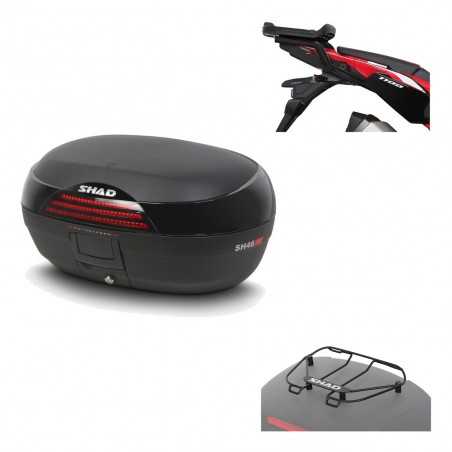 SHAD Baul trasero + herraje montaje parrilla portabultos superior SH46 SH 46 NEW MODEL KIT-184489