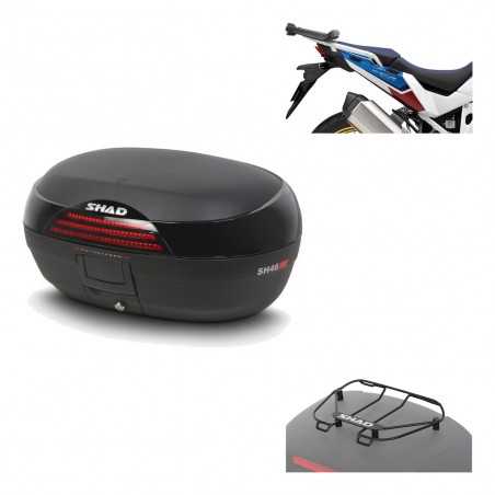 SHAD Baul trasero + herraje montaje parrilla portabultos superior SH46 SH 46 NEW MODEL KIT-184505