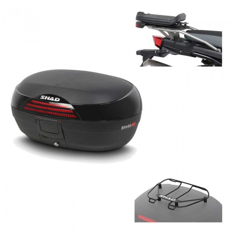 SHAD Baul trasero + herraje montaje parrilla portabultos superior SH46 SH 46 NEW MODEL KIT-184201