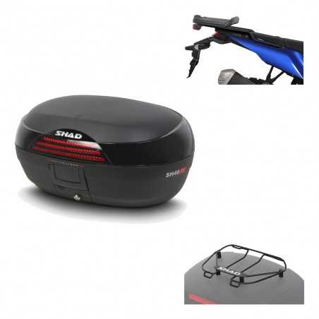 SHAD Baul trasero + herraje montaje parrilla portabultos superior SH46 SH 46 NEW MODEL KIT-184553