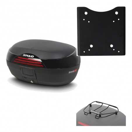 SHAD Baul trasero + herraje montaje parrilla portabultos superior SH46 SH 46 NEW MODEL KIT-184601