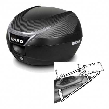SHAD Baul trasero + herraje montaje SH34 CARBON LOOK KIT-184820