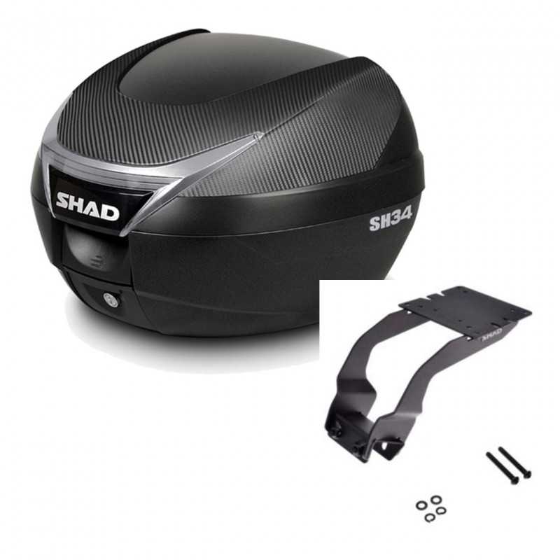 SHAD Baul trasero + herraje montaje SH34 CARBON LOOK KIT-185020
