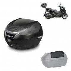 SHAD Baul trasero + herraje montaje respaldo de pasajero SH34 CARBON LOOK KIT-185070