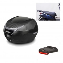 Back trunk + top small fitting + brake light  SH34 CARBON LOOK