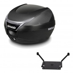 SHAD Baul trasero + herraje montaje SH34 CARBON LOOK KIT-184872