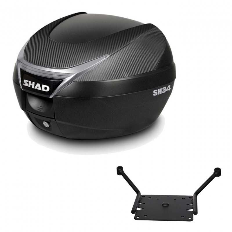 SHAD Baul trasero + herraje montaje SH34 CARBON LOOK KIT-184872