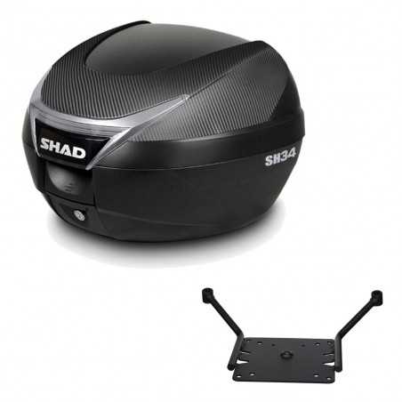 SHAD Baul trasero + herraje montaje SH34 CARBON LOOK KIT-184872