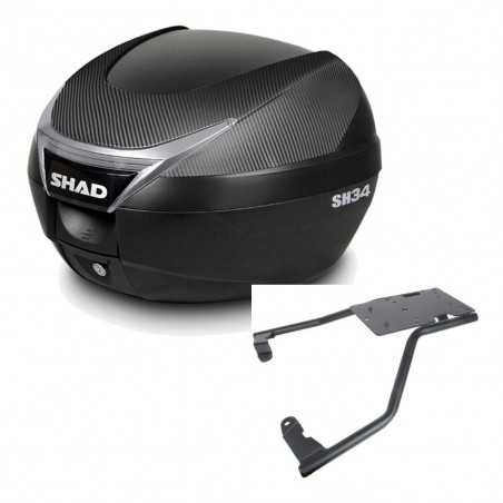 SHAD Baul trasero + herraje montaje SH34 CARBON LOOK KIT-185072