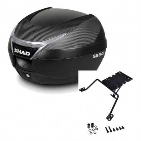 SHAD Baul trasero + herraje montaje SH34 CARBON LOOK KIT-185024