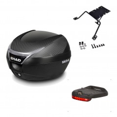 Back trunk + top small fitting + brake light  SH34 CARBON LOOK
