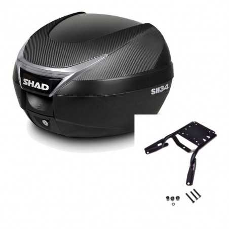 SHAD Baul trasero + herraje montaje SH34 CARBON LOOK KIT-184876