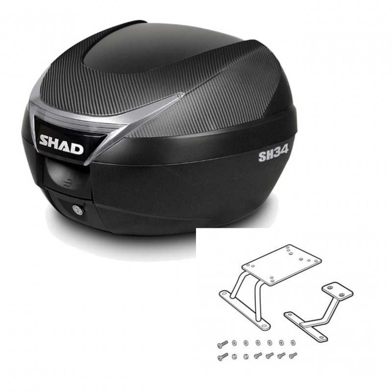 SHAD Baul trasero + herraje montaje SH34 CARBON LOOK KIT-184976