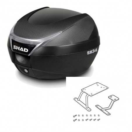 SHAD Baul trasero + herraje montaje SH34 CARBON LOOK KIT-184976